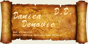 Danica Denović vizit kartica